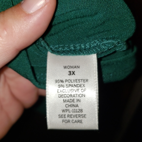 Dress Barn Green Sleeveless top 3X - Picture 4 of 4